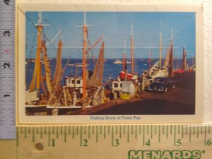 Postcard Folder Fishing Boats at Town Pier, Cape Cod, Provincetown, MA