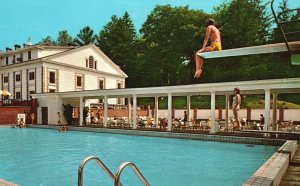 Vintage Postcard 1970's The Homestead But House and Pool Hot Springs Virginia VA