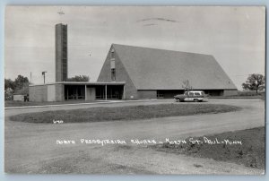 1966 North Presbyterian Church North St. Paul Minnesota MN RPPC Photo Postcard