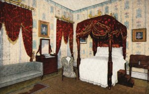 Vintage Postcard 1910's Bed Room of Hermitage Home of Gen. Andrew Jackson TN