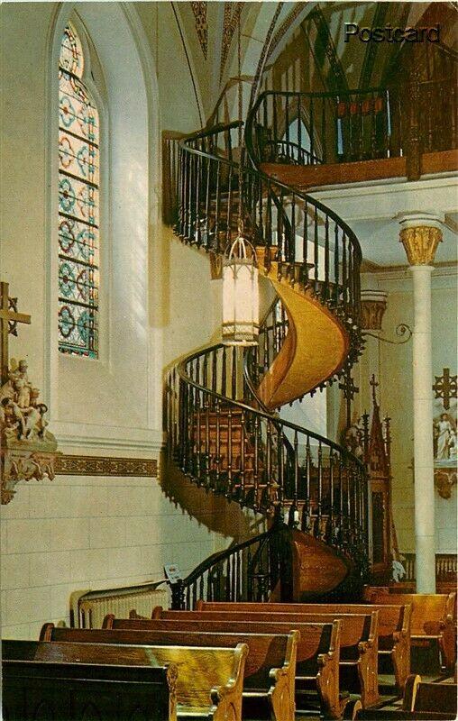 NM, Santa Fe, New Mexico, Loretto Academy, Chapel of Our Lady of Light, Stairway