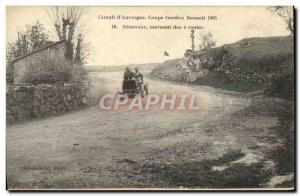 Postcard Old Cars Tour d & # 39Auvergne Gordon Bennett Cup in 1905 Nebo turn ...