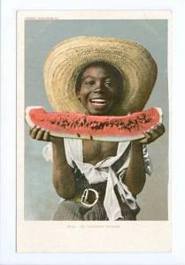 LP142    Black Ethnic History  Postcard,   Watermelon, 