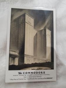 Antique Postcard, The Commodore, New York's Best Located Hotel