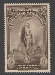 1936 International Philatelic Expo. Labels - O.G. - N.H.