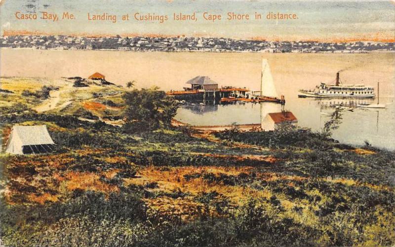 Maine  Casco Bay, Landing at Cushings Island, Cape Shore