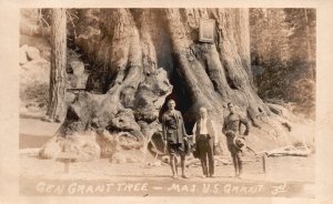 Vintage Postcard General Grant Tree Major US Grant 3rd Real Photo RPPC