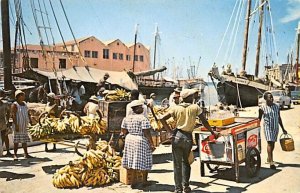 Unloading Fruit, Careenage Bridgetown Barbados West Indies Unused 