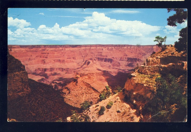 Grand Canyon National Park,  Arizona/AZ Postcard, Bright Angel Trail, 1968!