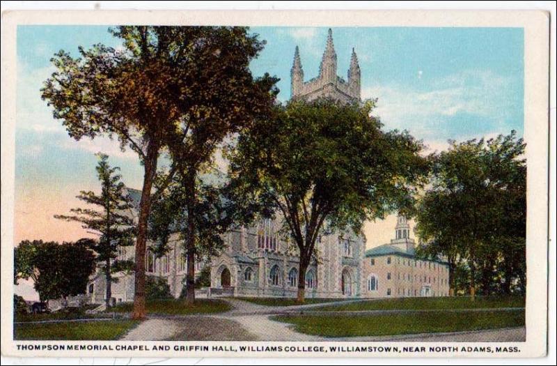 MA - Williamstown. Thompson Memorial Chapel & Griffin Hall, Williams College