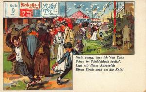 1890's Grus Aus Germany Beer Hall Multi-color Postcard