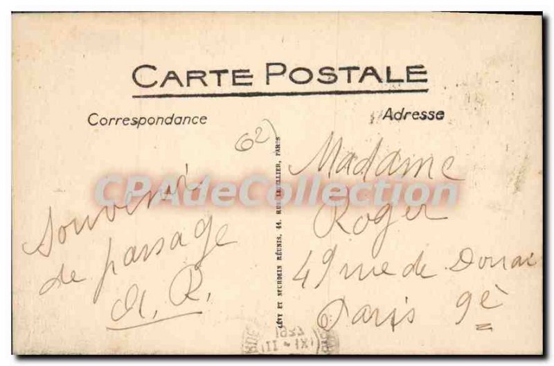 Old Postcard Calais Place d'Armes and Belfry