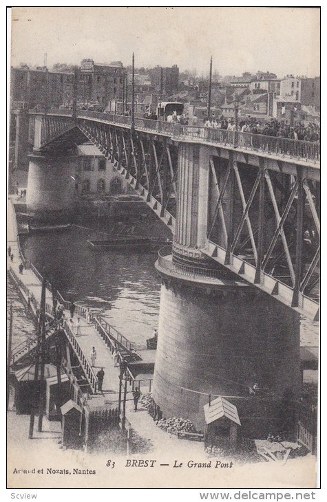 Bridge, Le Grand Pont, BREST (Finistere), France, 1900-1910s