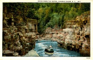 NY - Ausable Chasm. Shooting the Rapids