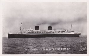 Ships Steamer Ile De France Real Photo