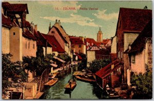 Colmar Petite Venise France Courtyard & Tourist Attraction Postcard