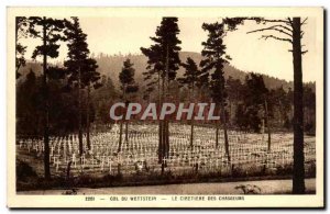 Old Postcard Col Du Wettstein Le Cimetiere Des Chasseurs Army