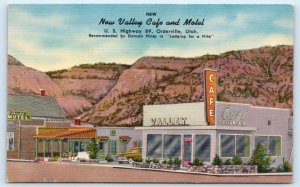 ORDERVILLE, UT Utah ~ Roadside NEW VALLEY CAFE c1950s Kane Co. Roadside Postcard