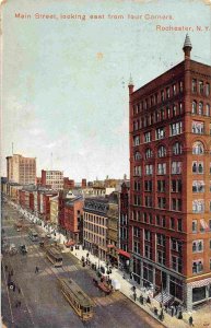 Main Street Looking East Rochester New York 1908 postcard