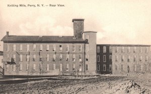 Vintage Postcard Knitting Mills Rear View Building Histoeic Landmark Perry NY