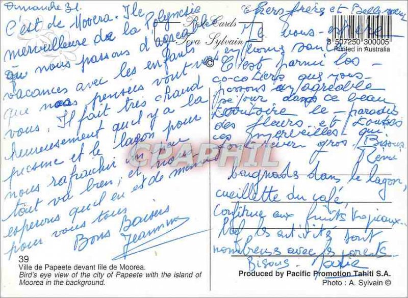 Postcard Modern Tahiti Moorea