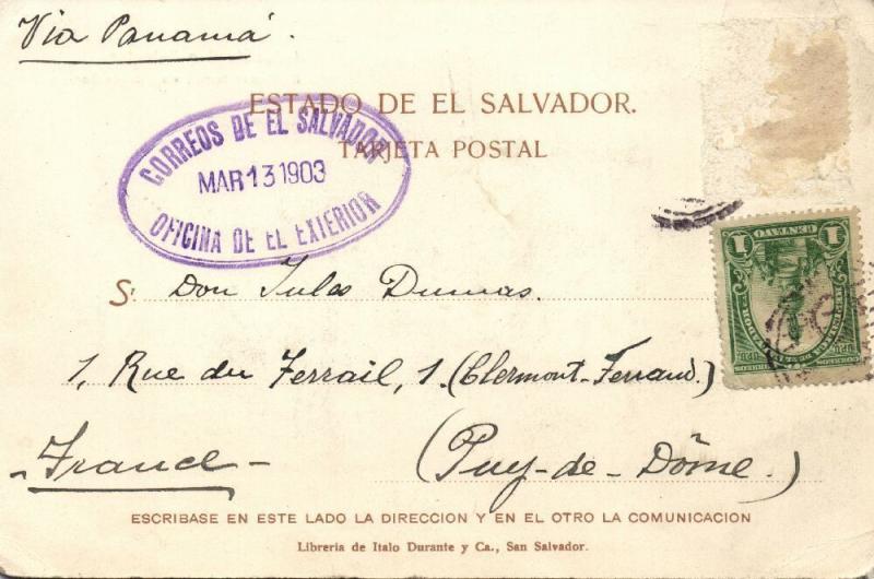 el salvador C.A., SONSONATE, El Volcan Izalco, Volcano (1903)