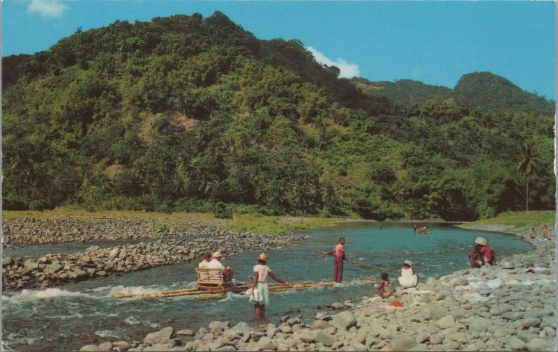 Postcard JM 89 Rafting on the Rio Grande Jamaica