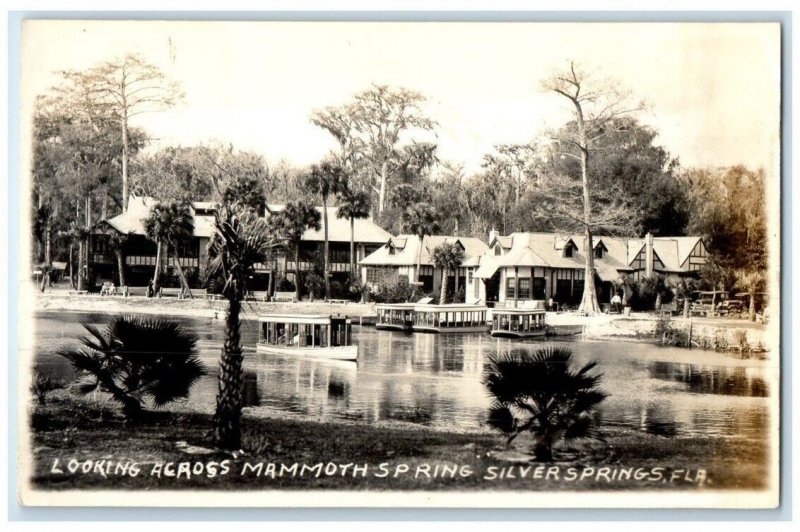 c1925 Looking Across Mammoth Springs Silver Springs FL RPPC Photo Postcard