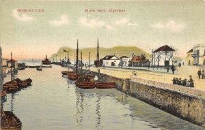 Gibraltar c1910 Postcard Rock From Algeciras Boats