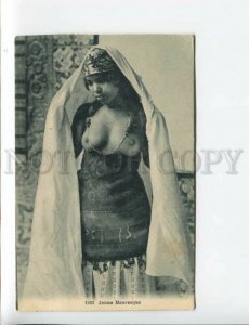 3173807 Young Moorish semi-nude girl belly dancer Vintage