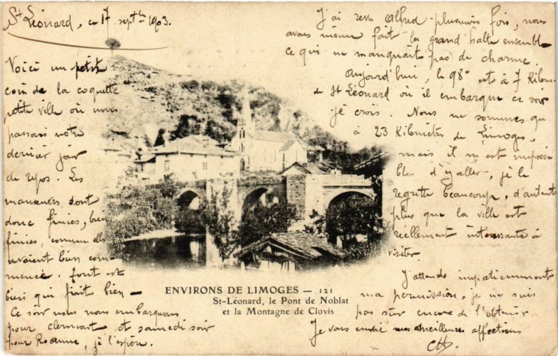 CPA Env. de LIMOGES - 121 St-LÉONARD le Pont de Noblat et la Montag (390550)