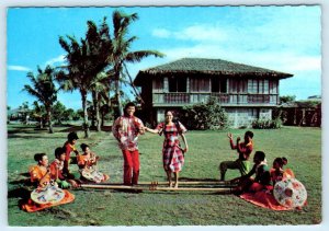 PHILIPPINES ~ Costumed Dancers BARANGAY'S TINIKLING DANCE 1994 ~ 4x6 Postcard