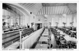 Silver Hill Maryland Strick's Restaurant and Bar Interior Postcard AA109900