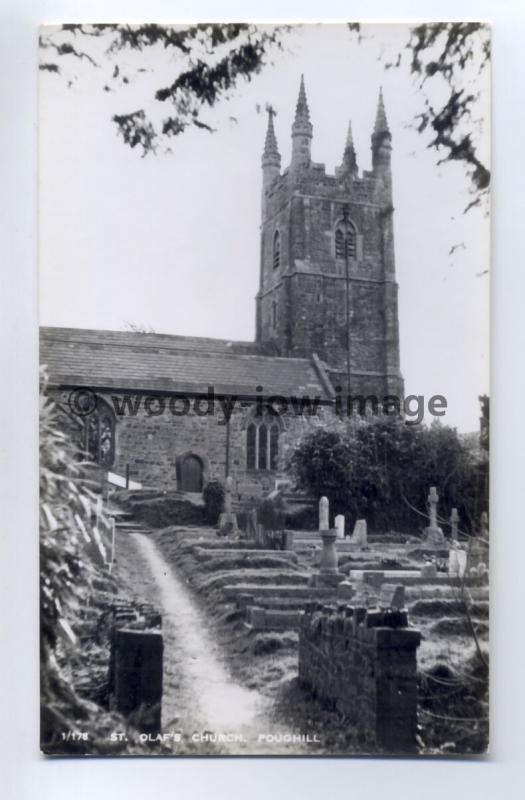 cu1639 - St Olaf's Church , Poughill , Devon - postcard