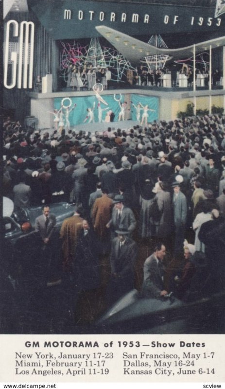 GM Motorama of 1953 - Show Dates, Performers