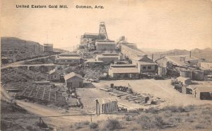 Oatman Arizona United Eastern Gold Mill Birds Eye View Vintage Postcard AA109409