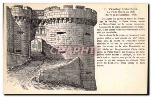 Vezelay historic Old Postcard the new gate in 1820