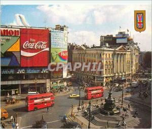 Modern Postcard Piccadilly Circus and the Statue of Eros Autovus Coca Coca Co...