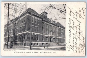 1904 Wilmington High School Building Campus Wilmington Delaware Antique Postcard