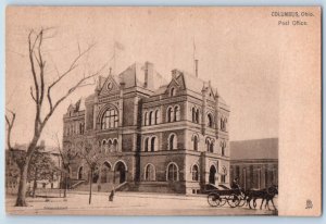 Columbus Ohio Postcard Post Office Building Horse Carriage 1905 Raphael Tuck Son