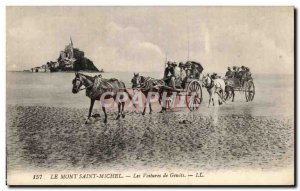 Old Postcard Mont St Michel The Car Genets