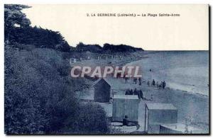 Bernerie Old Postcard Beach St. Anne