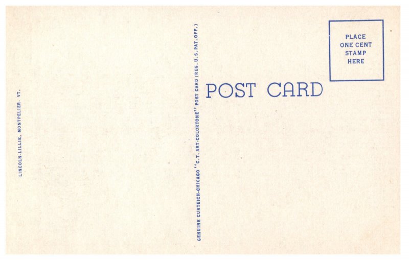 State Capitol Montpelier VT Vintage Linen Postcard Architecture