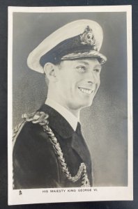 Mint England RPPC Real Picture Postcard His Majesty King George VI