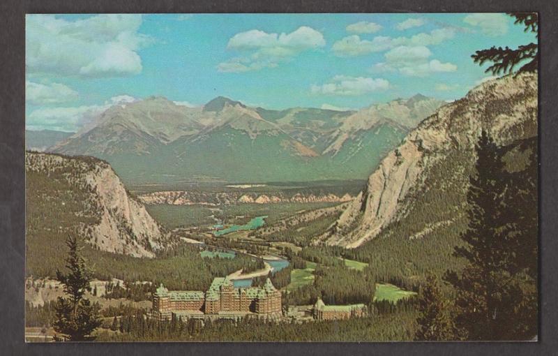 Banff - View Of Banff Springs Hotel, Bow Valley & Fairholm Mountains