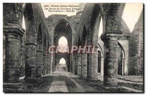 Postcard Old Pointe Saint Mathieu Ruins of & # 39Ancienne Abbey View Inner Ea...