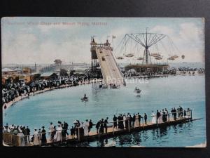 Lancashire: SOUTHPORT Water Chute & MAXIM FLYING MACHINE c1908 - Old Postcard