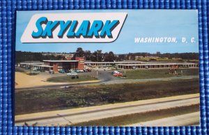 Vintage c1950's SKYLARK MOTEL Shirley Freeway Springfield VA Virginia Postcard