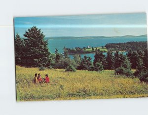 Postcard Boulaceet Harbor Bras dOr Lakes Cape Breton Nova Scotia Canada