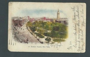 1907 Post Card NY Madison Square UDB